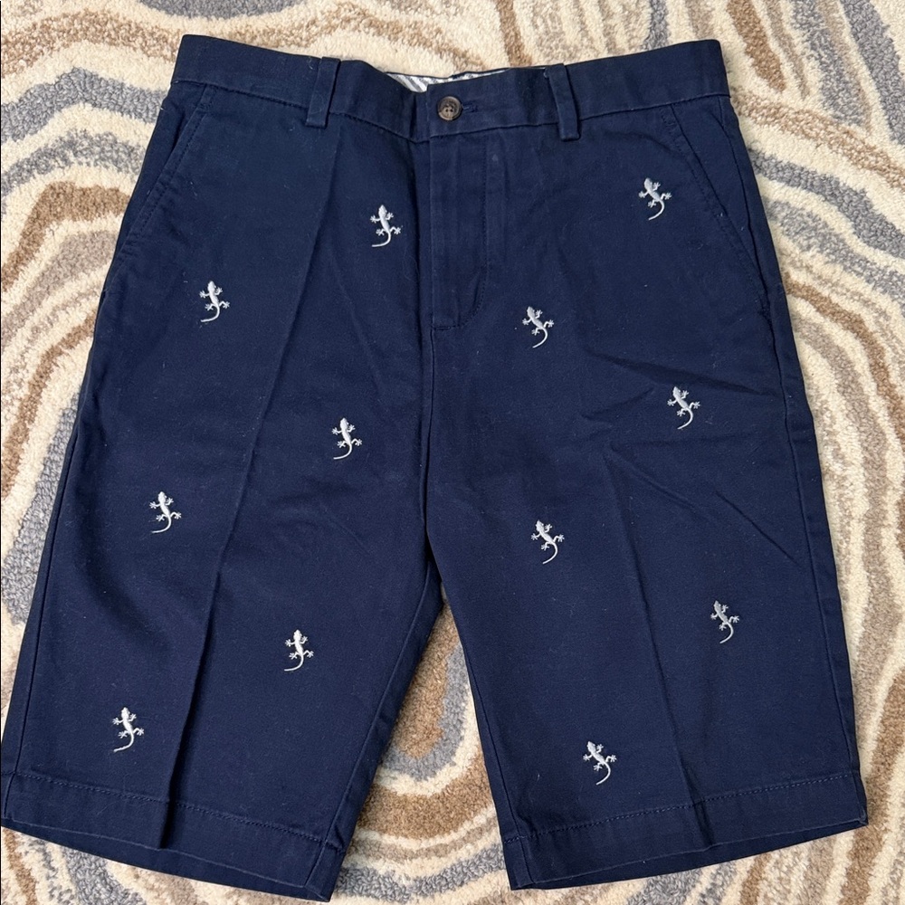 Brooks Brothers Kids Navy Shorts with Geckos